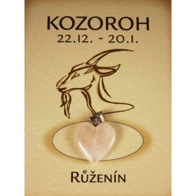 kozoroh - růženín srdce