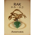 Rak - avanturín srdce