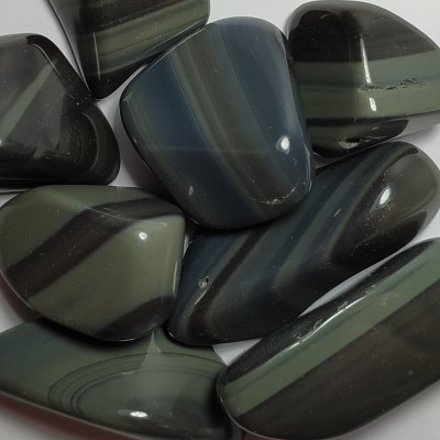 Obsidián platinový tromlovaný (leštěný) valounek
